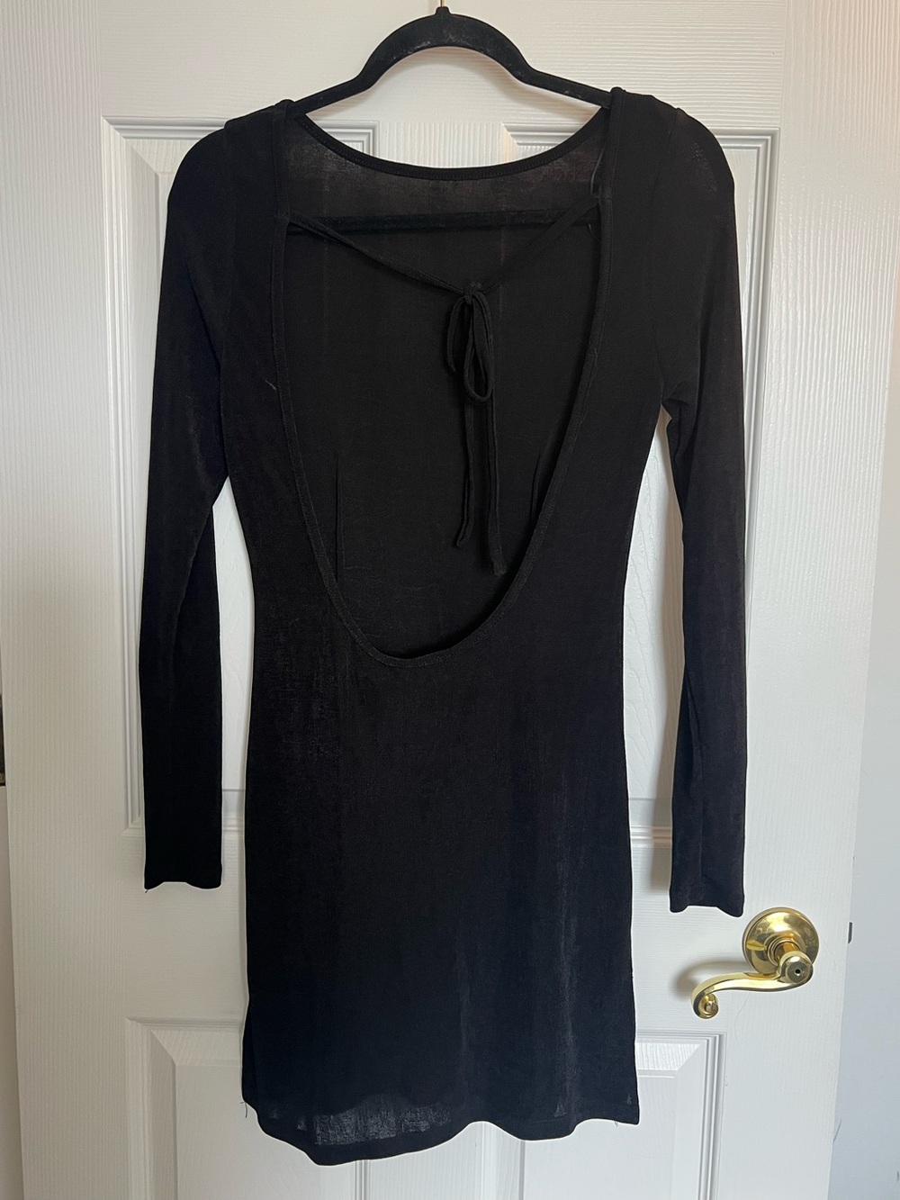 NWT Lioness Black Backless Sheer Dress